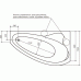 Характеристики Акриловая ванна Тритон Пеарл-Шелл левая 160x104x60 